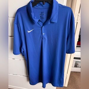 Men’s Nike dri fit blue polo size medium
